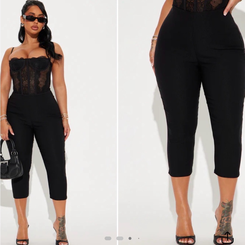 Fashion Nova Black Capri Pants XL